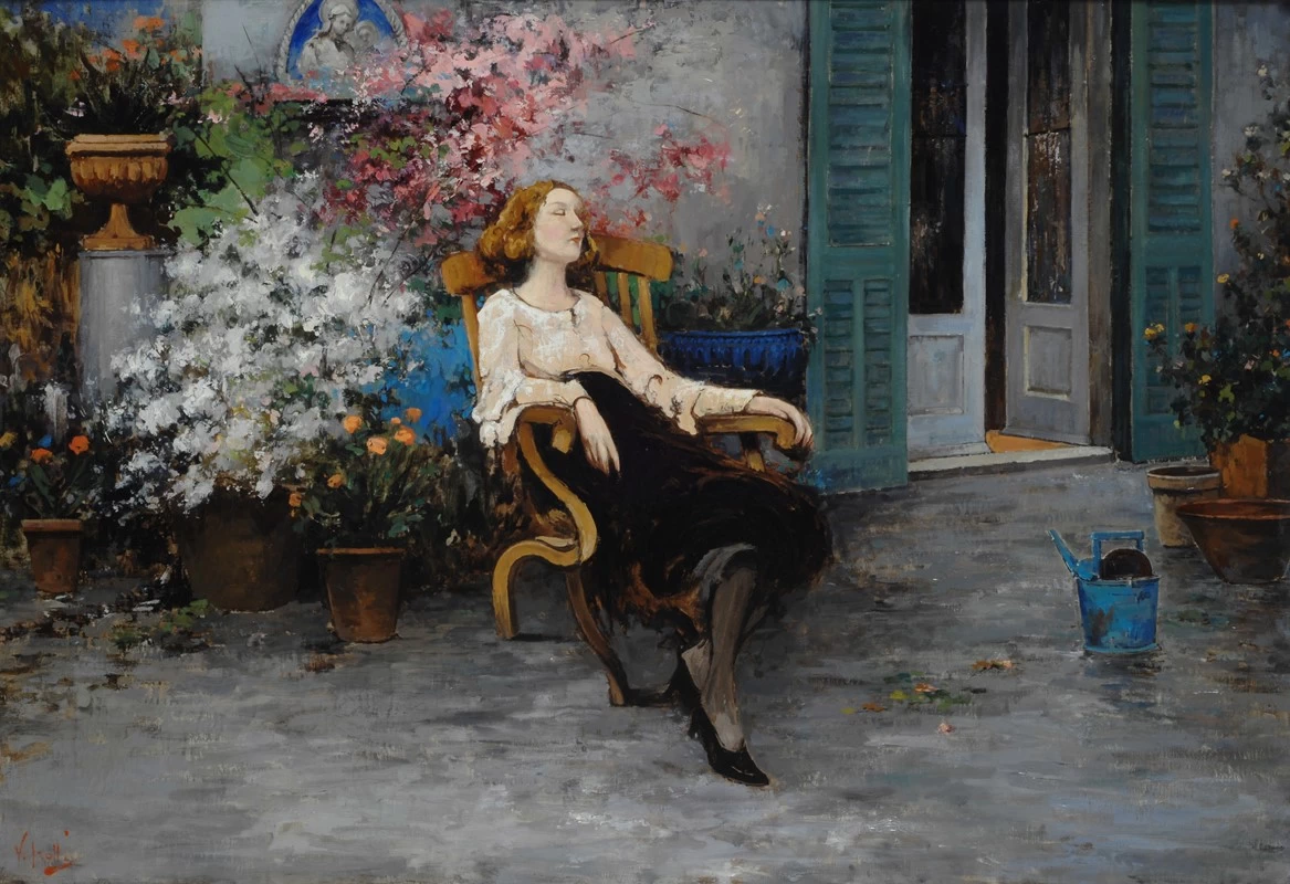 Signora in terrazza